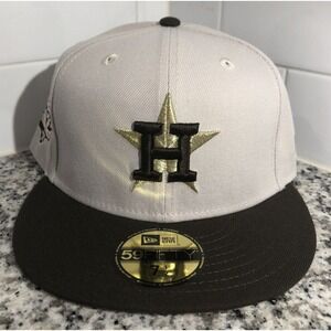 New Era Houston Astros 59FIFTY MLB 45th Anniversary Chocolate Fitted Hat 7 1/2